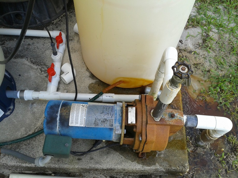 After fixing a malfunctioning Culligan Machine Iron comes pouring out.